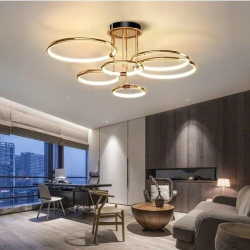 LED living room lamp new Nordic lamps modern luxury dining room bedroom ring chandelier