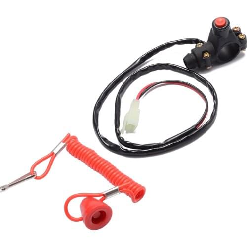 Universal 7/8 Inch DC12V Normally Opened Circuit Motorcycle Boat Quad 50-150CC ATV Engine Stop Tether Kill Switch Push Button