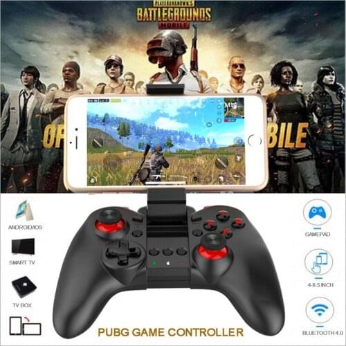 Wireless Bluetooth 4.0 Mobile Game Controller Gamepad Joystick Stretch Holder for PUBG IOS/Android Smart Phone/PC/PS3 Console