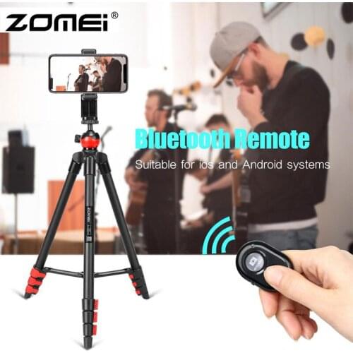 ZOMEi Smart Phone Tripod with Bluetooth Remote Cellphone Holder Mount 360 Panorama Ball Head for Camera GoPro iPhone Cell Phone