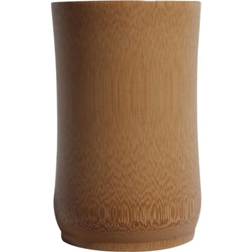 1PC Bamboo Water Mug Eco-friendly Bamboo Mug Thick Plain Bamboo Tube Carbonized Bamboo Cup for Home Restaurant