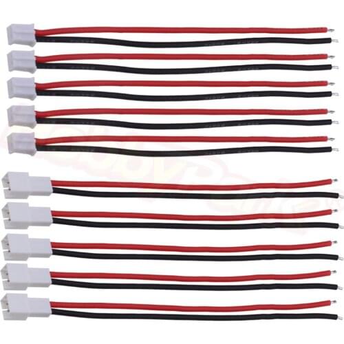10-Pack Tiny Whoop JST-PH 2.0 Connector Male & Female Cable for RC Battery JJRC H36 H67 Blade Inductrix E010 E013