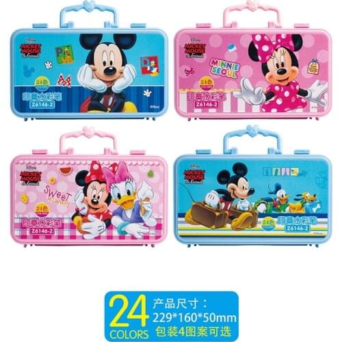 12/18/24/36 color Disney Mickey seal watercolor pen cute colorful painting pen cartoon graffiti coloring pen learning gift