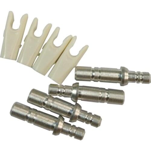 12 pcs/lot Arrow S Nocks + Aluminum Nock Pin for ID4.2mm Carbon Shaft DIY Arrow Archery bow