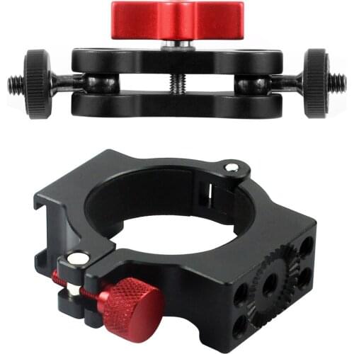 4-Ring Hot Shoe Adapter Ring Microphone Mount with Magic Arm Mount Adapter for Zhiyun Smooth 4 Handle Gimbal DSLR Camera