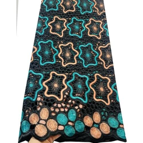 5Yards African Lace Fabric With Stones Embroiderey Swiss Voile Lace In Switzerland For Nigerian Woman Cloth Material ESH77 Blace