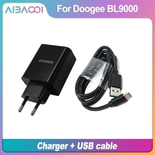 AiBaoQi Brand New 5V 5A USB AC Adapter Charger EU Plug Travel Switching Power Supply+USB Data Line Cable For Doogee BL9000 Phone