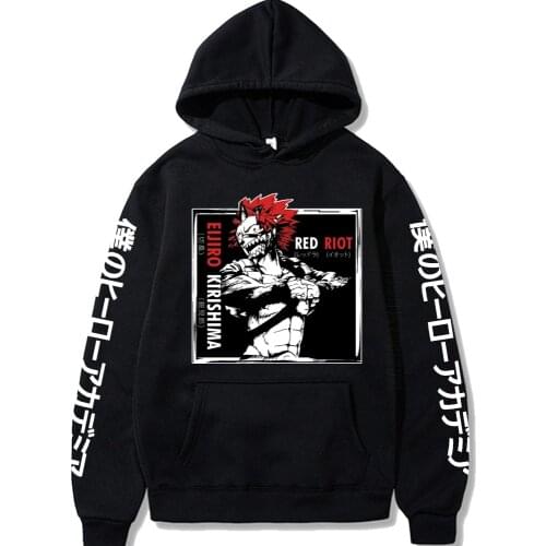 Anime My Hero Academia Cosplay Clothes Costumes Men Hoodies Streetwear Eijiro Kirishima Hat Clothing