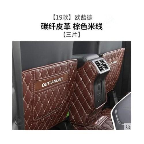 Car armrest box Back row anti kicking pad holster Artificial Leather 4 color for MITSUBISHI outlander 2016-2019 Accessories