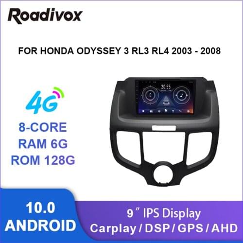 9" android 10.0 car radio video gps player for Honda Odyssey 3 RL3 RL4 2003 2008 multimedia autoradio stereo head unit