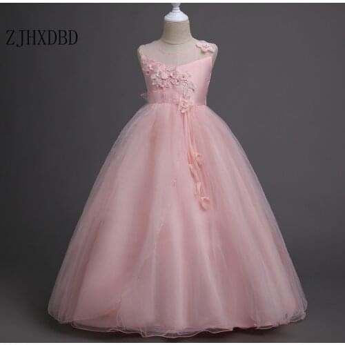 2020 Kids Lace Dresses for Girls Summer Clothes Party Wear Childrens Princess Dress Vestido 5 6 8 9 12 14 Years Birthday Dress