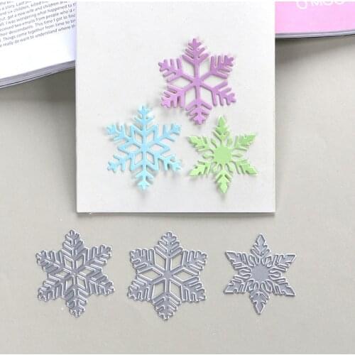 DUOFEN METAL CUTTING DIES 3pcs snowflake for stencil DIY Scrapbook Paper Album 2019 new
