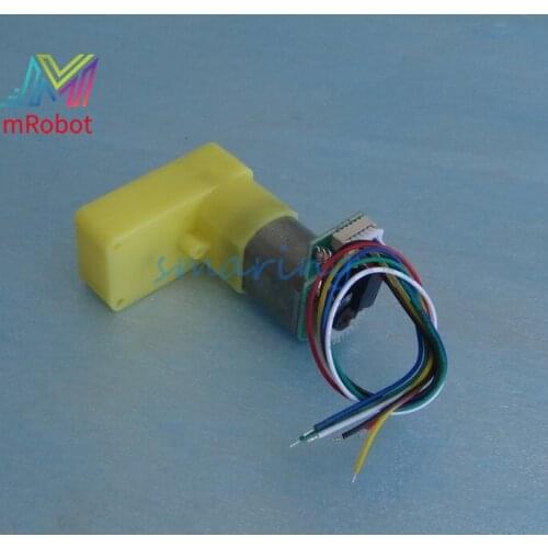 TT Motor With AB Phase Encoder Bend Gearbox for Arduino Programmable Remote Control Chassis Car Accessories 1 Pcs