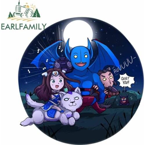 EARLFAMILY 13cm x 12.9cm for Lycanthrope Dota Vinyl Car Sticker Motorcycle Personality Stickers Waterproof Windows Decals