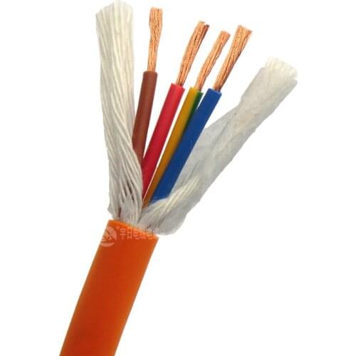 Drag Chain Power Cable Ultra Flexible 4 core 0.5,0.75,1,1.5,2.5mm ² Orange Towline Cable 1m (20,19,17,15,14,13AWG)