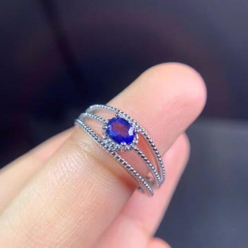 Natural sapphire ring, beautiful color, exquisite workmanship, good quality, 925 silver recommended