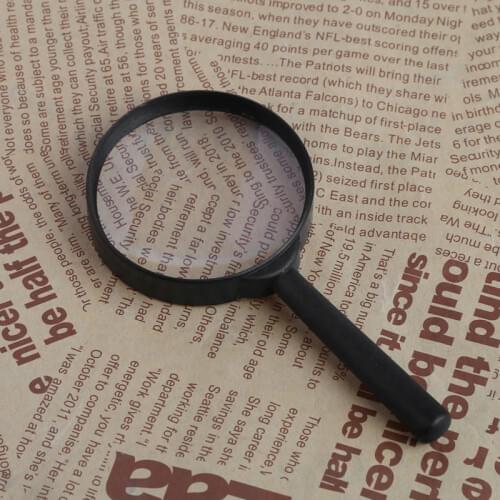 Magnifier 60mm Hand Held 5X Magnifying Loupe Reading Glass Lens H7ED