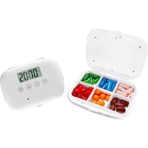 Multifunctional Portable Mini Electronic Medicine Box With Removable Compartment Electronic Alarm Medicine Box