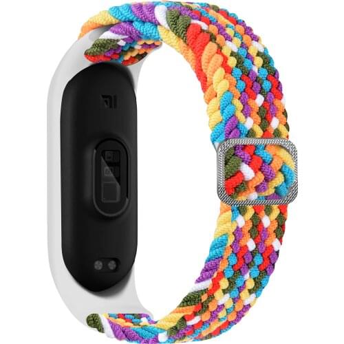 Strap for xiaomi mi band 6/5/4 Bracelet adjustable fabric belt braided solo Loop watchband Scrunchie correas miband band 3 4 5 6