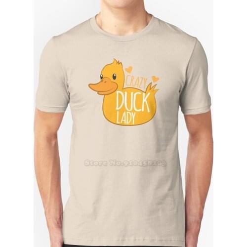 Crazy Duck Lady New Trend T-Shirt Men Summer High Quality Cotton T-Shirt Tops Swans Anime Animation Cartoon Funny Baby