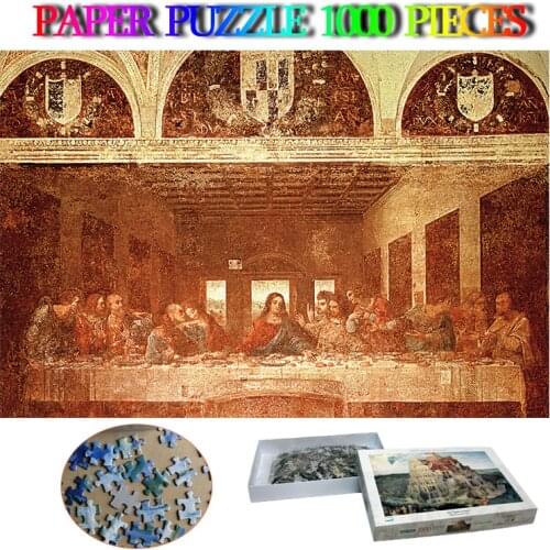 The Last Supper Jigsaw Puzzle 1000 Pieces Paper World Famous Painting Puzzles Education Toys for Adults Kids Teens Home Decor