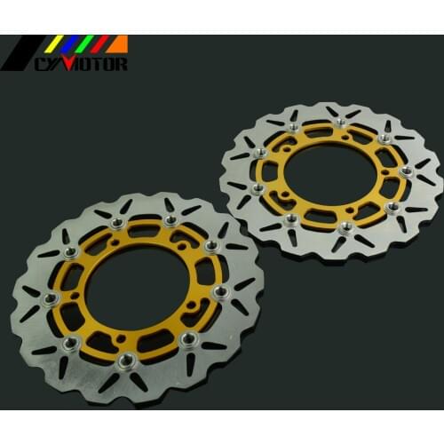 2PCS Motorcycle Front Floating Brake Discs Rotor For SUZUKI SV650S SV 650S ABS 2007 2008 2009 2010 2011 2012 07 08 09 10 11 12