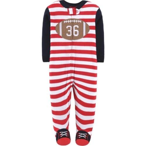 Newborn Baby Pajamas Rompers 2019 Cartoon MVP Printed Footed Baby boys clothes overalls infant bebes jumpsuit baby clothes