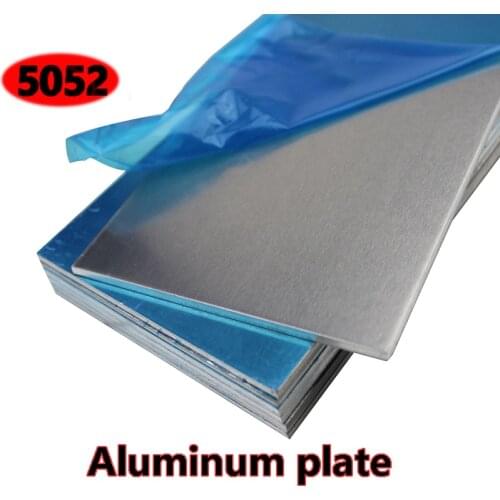 Placa de aluminio plana para manualidades, 5052 lámina de aluminio, espesor de 3mm, 5mm, 6mm, 8mm, 10mm, 100x100mm, 100x200mm, p