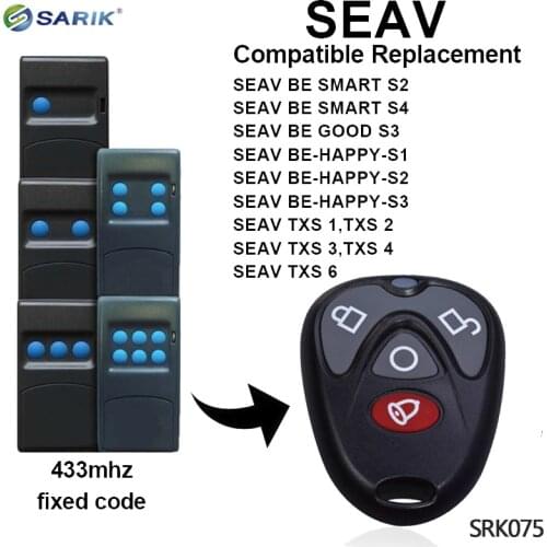 SEAV BE HAPPY S1,HAPPY S2,HAPPY S3 Garage Door Gate Transmitter Universal Remote Control Duplicator 433.92mhz fixed code