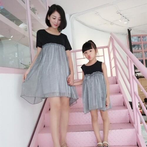 Family matching mother daughter mommy and me clothes family look girls korean clothing women summer beach dress outfits 23