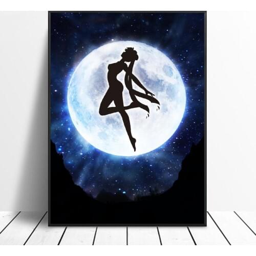 Sailor moon Canvas Painting Art Print Poster Picture Wall Modern Minimalist Bedroom Living Room Decoration