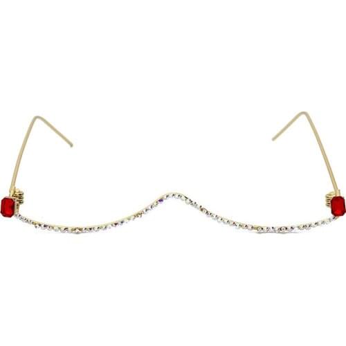 Rhinestone Eyeglass Frames Eye Glasses Women Luxury Rimless Decoration Diamond Men Eyewear Sunglasses JDA3276