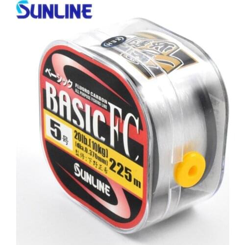 SUNLINE Brand Basic FC 225m 300m Clear Color Carbon Fiber Fishing Line JAPAN Imported Wire Leader Line