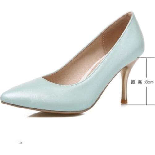 Ladys Sweet Bowtie Slip-ons Plus Size 34-43 Round Closed Toe Single High Heels Shoes Nice Quality Women Pumps Sophia Webster
