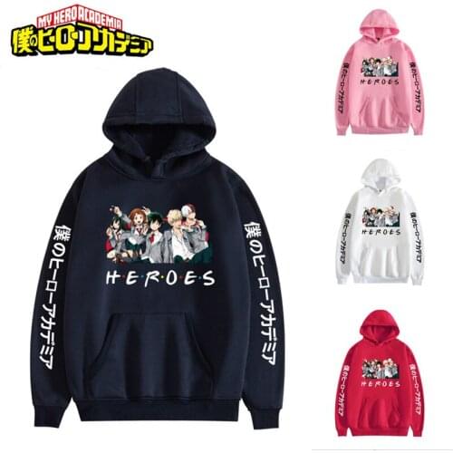 Japan Anime My Hero Academia Friends Sweatshirt Adult Men Women Fashion Pullover Polerone Bluza Damska Clothes Shipping Free