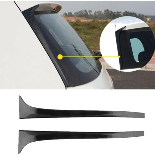 Rear Window Side Wing Spoiler Trim Cover Gloss Fit For VW Golf 7 MK7 GTD R 2014-2019