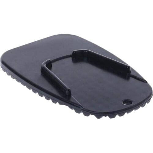 1pc Black Universal Motorcycle Plastic Side Stand Moto Bike Kickstand Non-slip Plate Side Extension Support Foot Pad Base