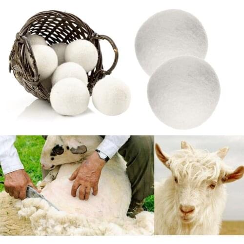 10pcs/bag Wool Felt Wrinkle Releasing Reusable Laundry Steamy Dryer Ball Washer Fabric Softener Washing Machine Ball