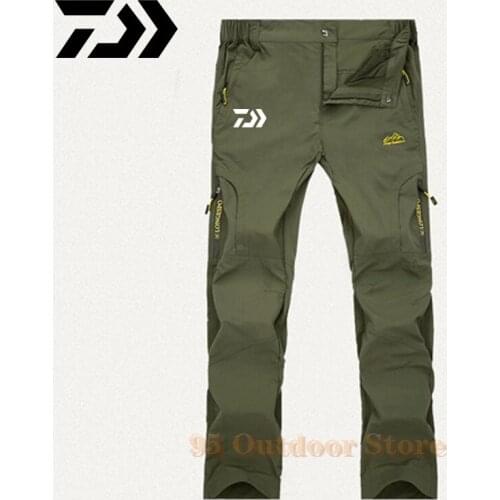 20201 Daiwa Outdoor Quick Dry Hiking Pants Men Summer Mountain Climbing Fishing Trousers Army Trekking Sport Waterproof Pants