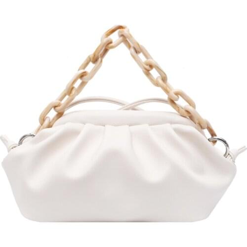 2021 Small Crossbody Bag Travel Chain Handbags and Purses Candy Color Pu Leather Shoulder Simple Bags for Women