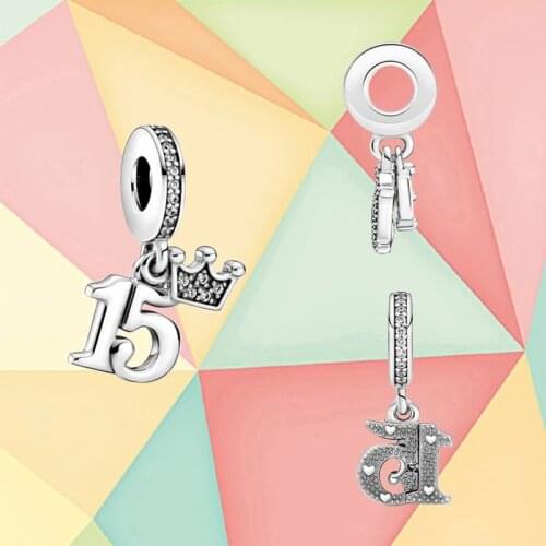 2021 Brand New Original S925 Sterling Silver 15th Birthday Pendant Suitable For Diy Bracelets And Necklace Accessories