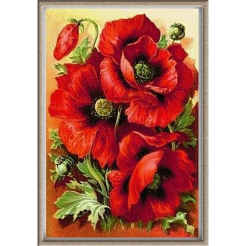 3D Embroidery Cross Russia Flowers Diy Diamond Paintings Full Mosaic Picture Pattern Cross Stitch Rhinestone