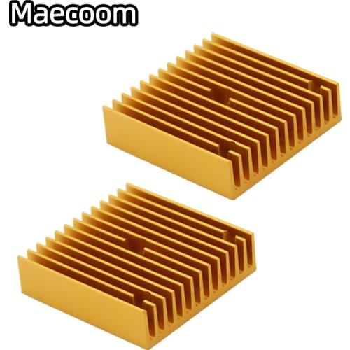 3D Printer Aluminum Motor Heatsink Gold Radiator 42 Stepper Motor MK7 MK8 Makerbot Extruder Cooler 40X40X11mm Fan Radiator