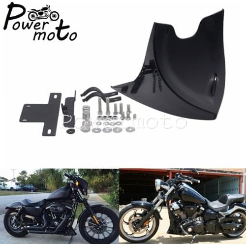 Motorcycle Black Lower Front Spoiler Air Dam Chin Fairing For Harley XL Sportster 883 1200 Dyna Softail V-ROD Touring
