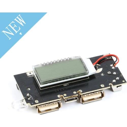 Digital LCD 5V 2A Mobile Power Bank Charge Controller Dual USB 18650 Lithium Battery Charger Board Power Regulator Module PCB