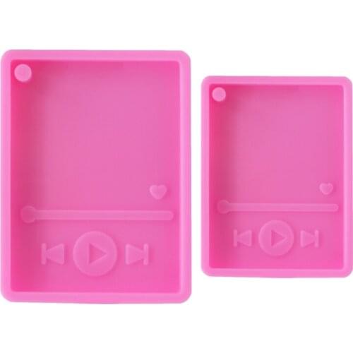 DIY Crafts Music Player Keychain Epoxy Resin Mold Jewelry Pendant Silicone Mould 95AB
