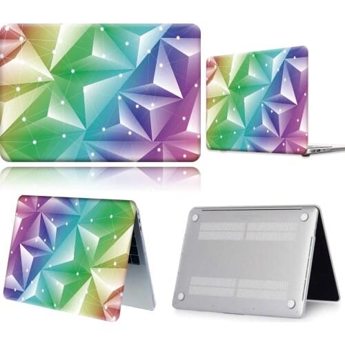 For Apple Macbook 12/Pro 13 A2251 A2289/Pro 13 A2338 3D Art-Pyramid Shape PVC Laptop Case For Fund Air 13 A2337/Pro 15 16/Air 11