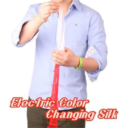 Electric Color Changing Silk Magic Tricks Magician Scarve Conversion Device Magie Stage Illusion Gimmicks Props Mentalism Comedy