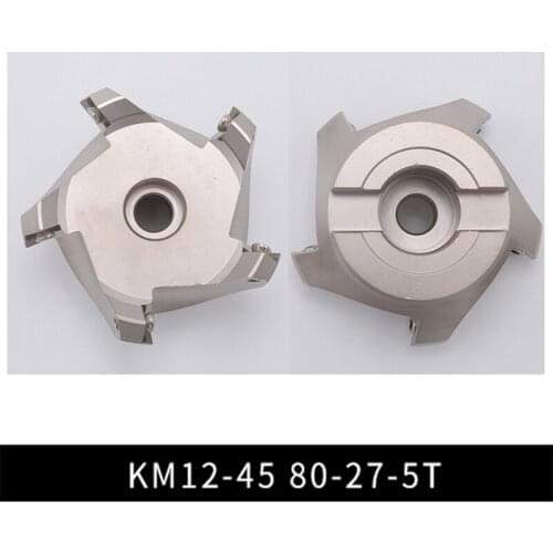 OYYU KM12-80-27-5T 45 degrees Chamfer Face Milling Cutter Head for Steel 80mm Diameter SEKT1204 SEHT1204 CNC Carbide Mill Insert