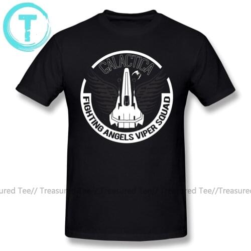 Battlestar Galactica T Shirt Battlestar Galactica Fighting Angels Viper Squad T-Shirt Plus size 100% Cotton Tee Shirt Tshirt